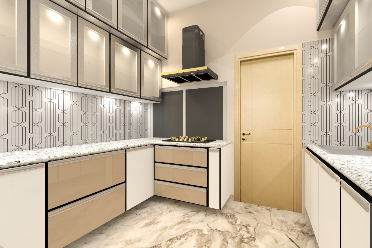 Compact modular kitchen finish for an Indian home