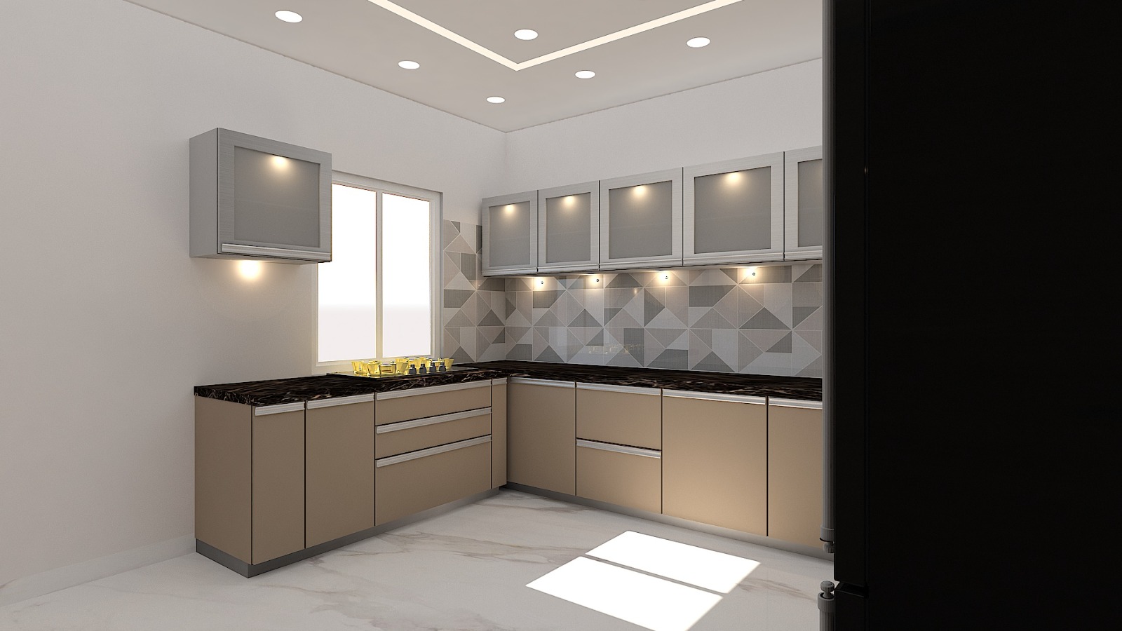 L-Shaped Family Kitchen