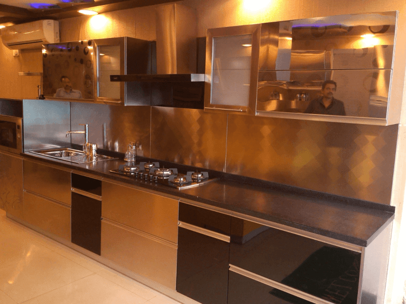 i shaped modular kitchen